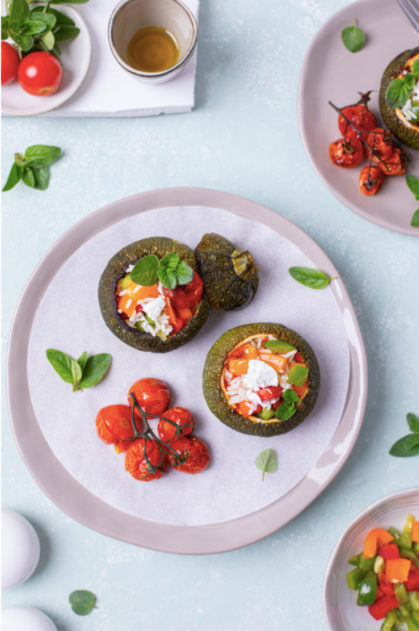 stuffed round zucchini