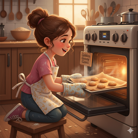 ✨ Golden Gypsy Gems (Oat Sandwich Cookies)