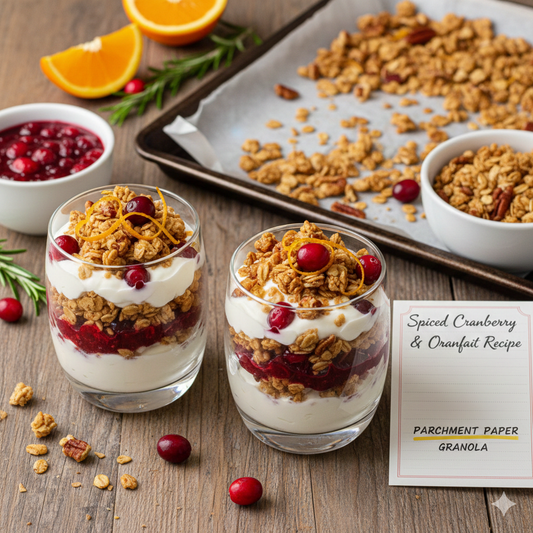 🍊 Spiced Cranberry & Orange Parfait Recipe