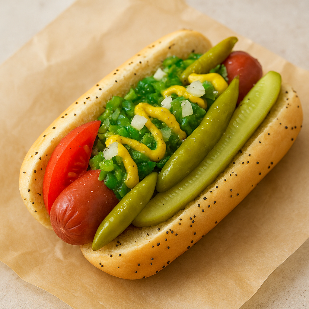 🌭 Chicago-Style Hot Dogs (Parchment Paper Method)